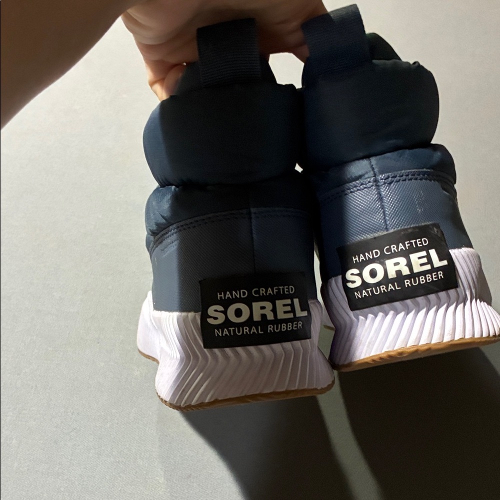 Sorel Dark Blue and White High-Top Sneakers